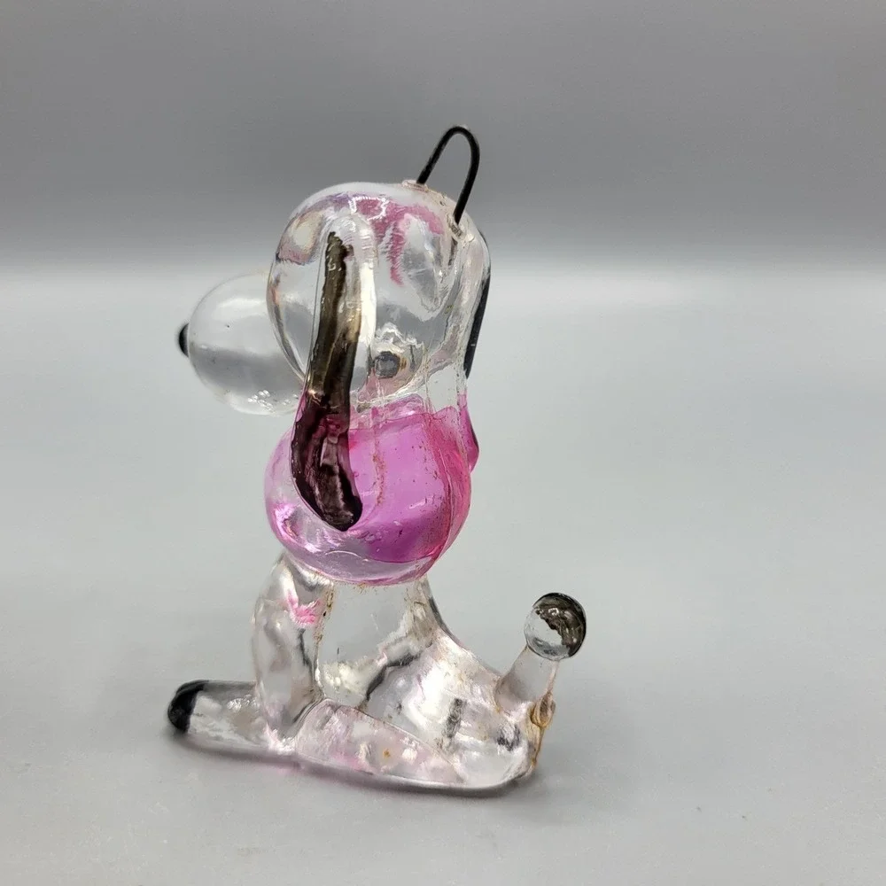 Vintage Lucite Acrylic Christmas Ornaments Figurines Animal Set of 3 Holiday